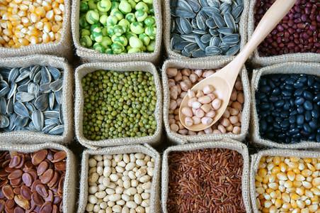 清饮薄食团体收藏集亚洲的谷物种子豆类和农产品是健康食营养饮和纤维